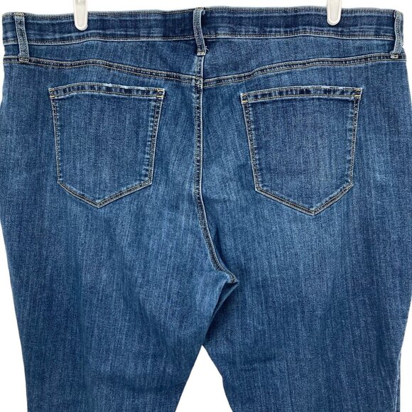 EVRY Women's Stretch Skinny Blue Denim Jeans Plus Size 24W High Rise Raw Hem - Picture 3 of 10